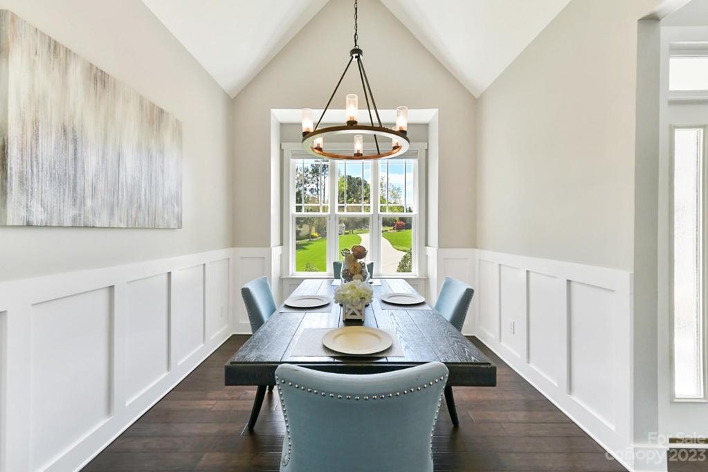 Hardwood 5" Plank Floors in Dining Room