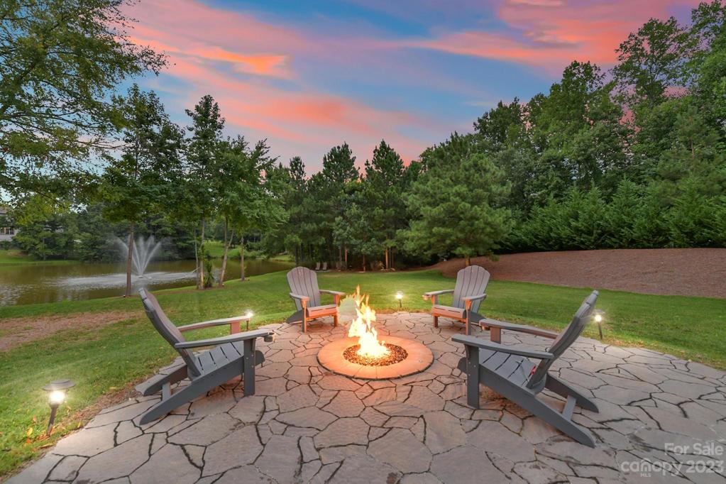 Twilight View of Firepit