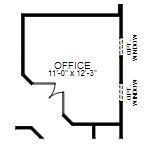 The living room can be converted to an office