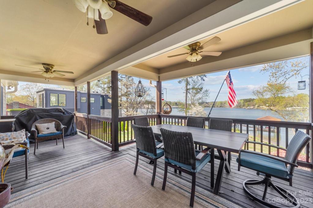 View from covered deck