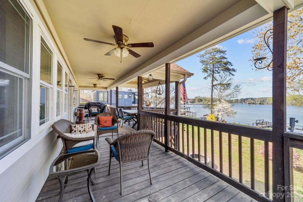 View from covered deck