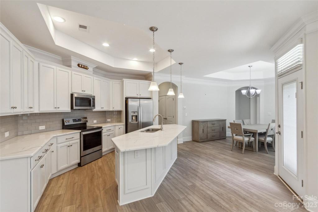 Trey Ceilings in Kitchen