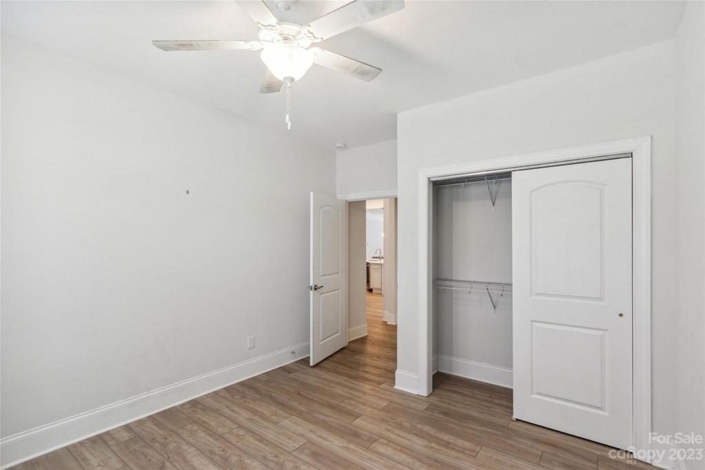 Secondary bedroom with ample closet space.