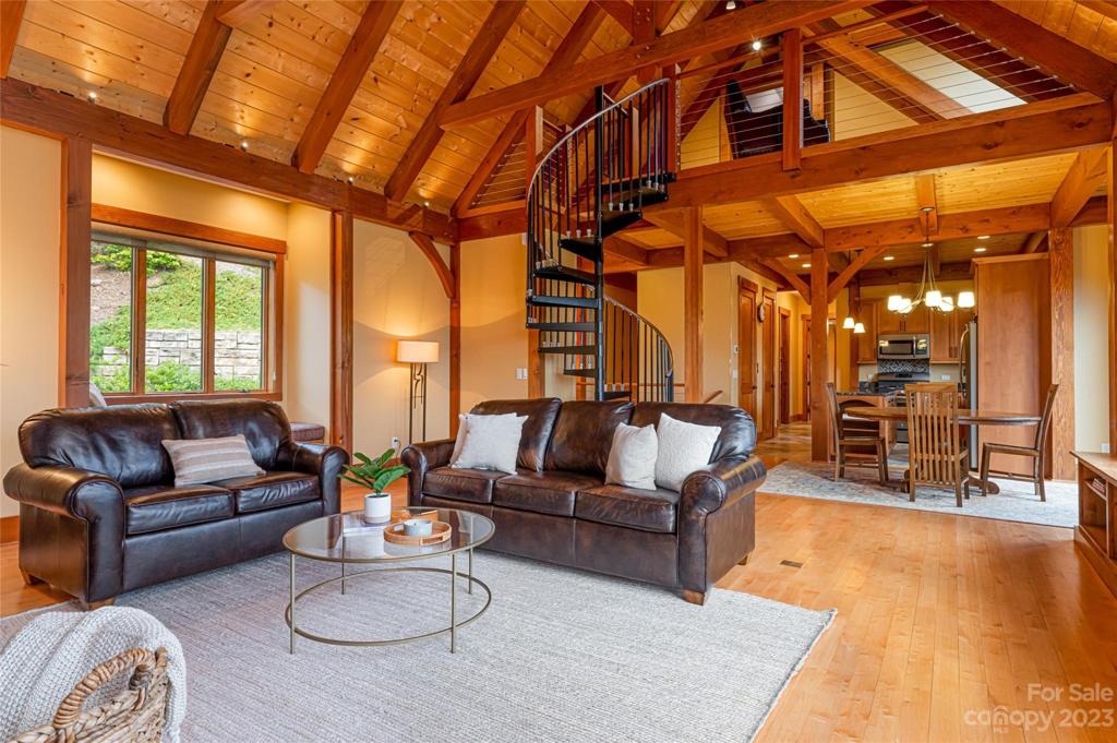 The combination of woods used create a warm and inviting feel throughout the home