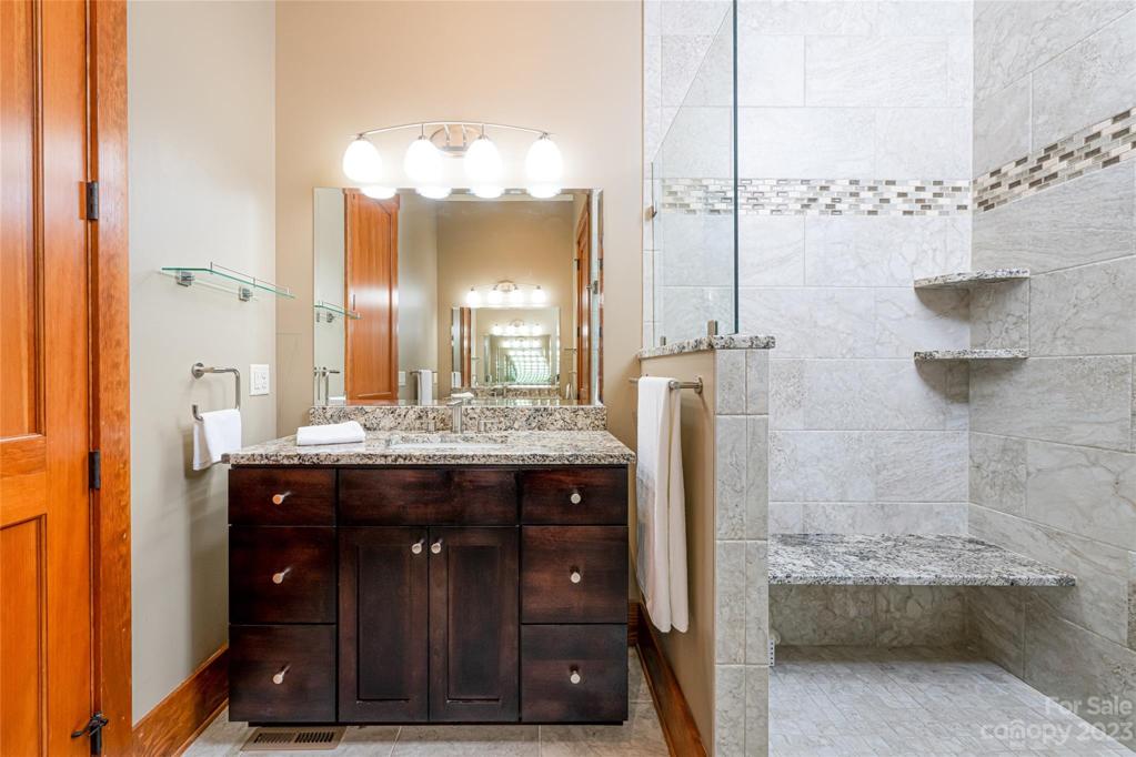 Primary bathroom with walk-in shower