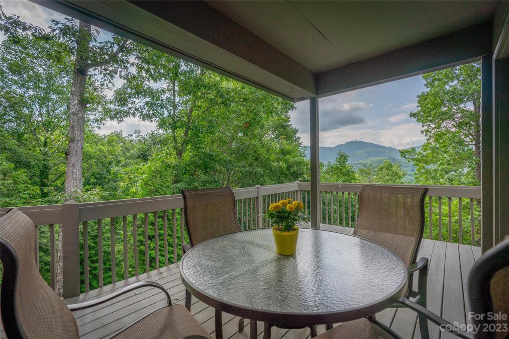View from outdoor dining area