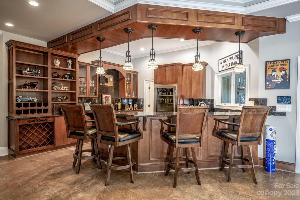 Waterfront Level Bar with Sub Zero Refrigerator