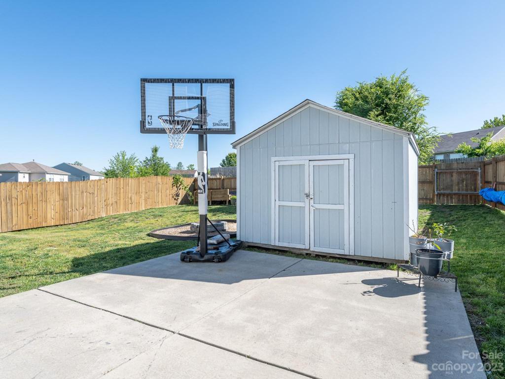 Back Patio and storage Shed