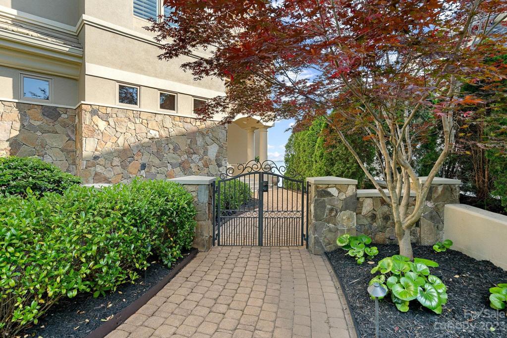 Gated entry to front door