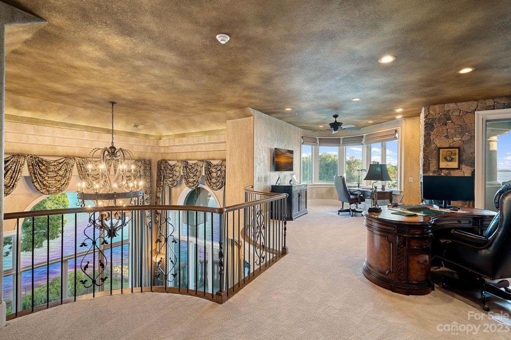 2 story master with upper level office or sitting area, complete with powder room and elevator access