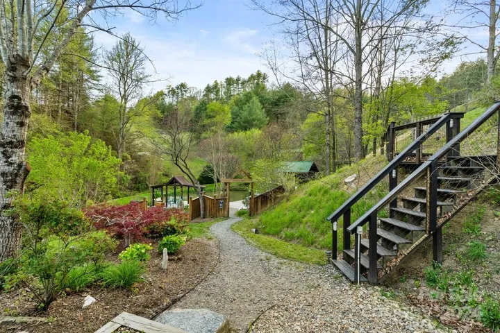 Pathway down to the pond