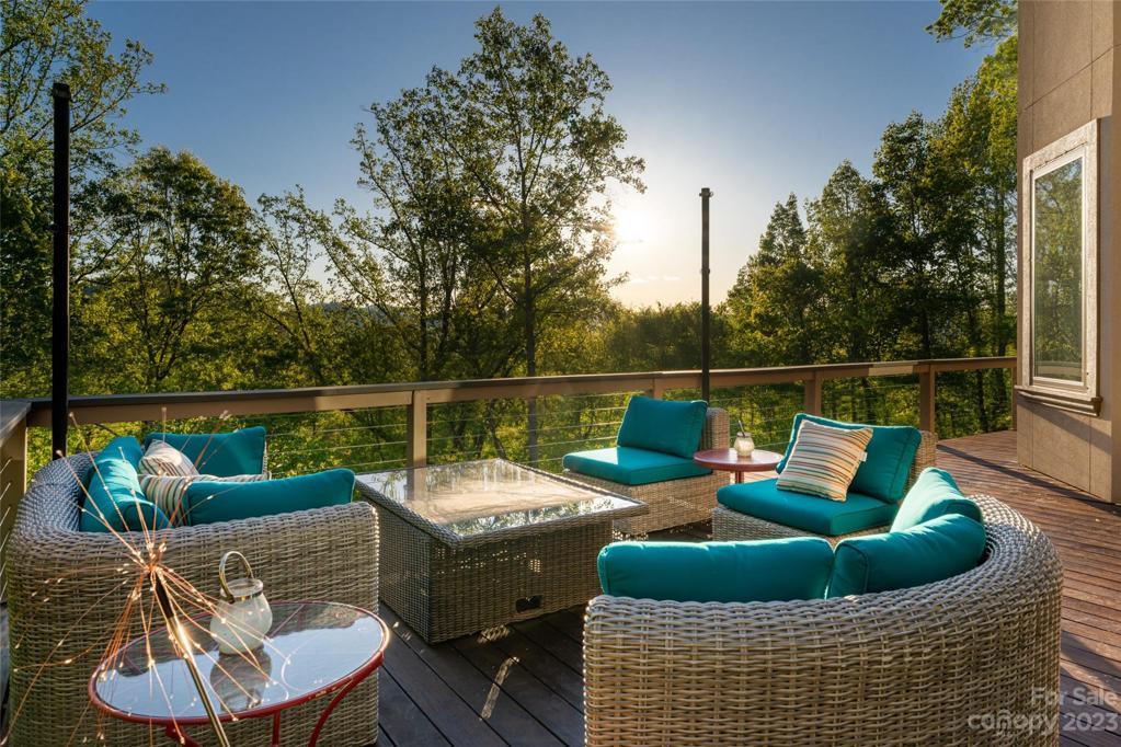 A wonderful entertainment area just outside the kitchen on the main level deck...