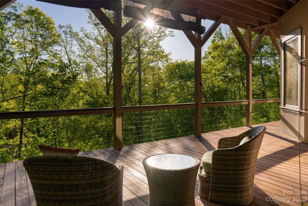 The basement level also enjoys expansive decks...