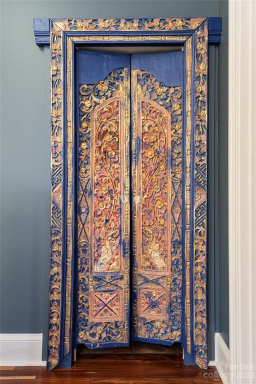 The original owners were travelers and art collectors and their special finds are still scattered around the property...