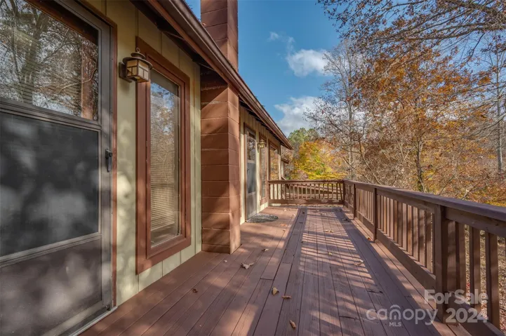 Deck entrance to the apartment.