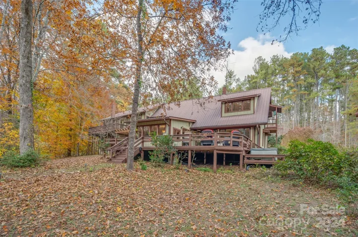 View of the home from the creek.