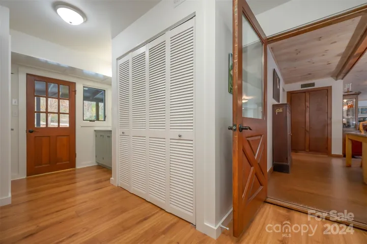 Laundry closet in the mudroom/laundry room.