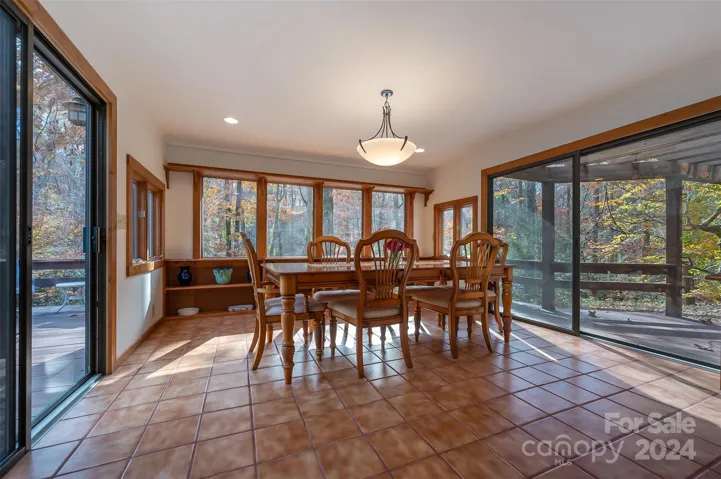 Large sunroom/dining room.