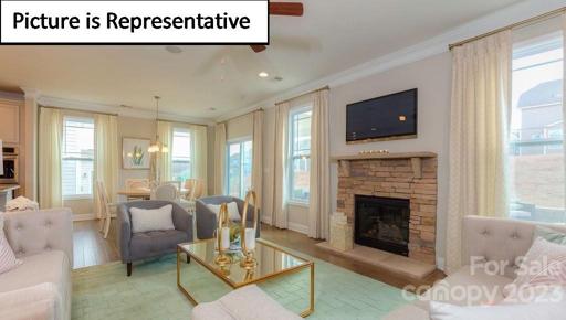 Family Room with Gas Fireplace.
