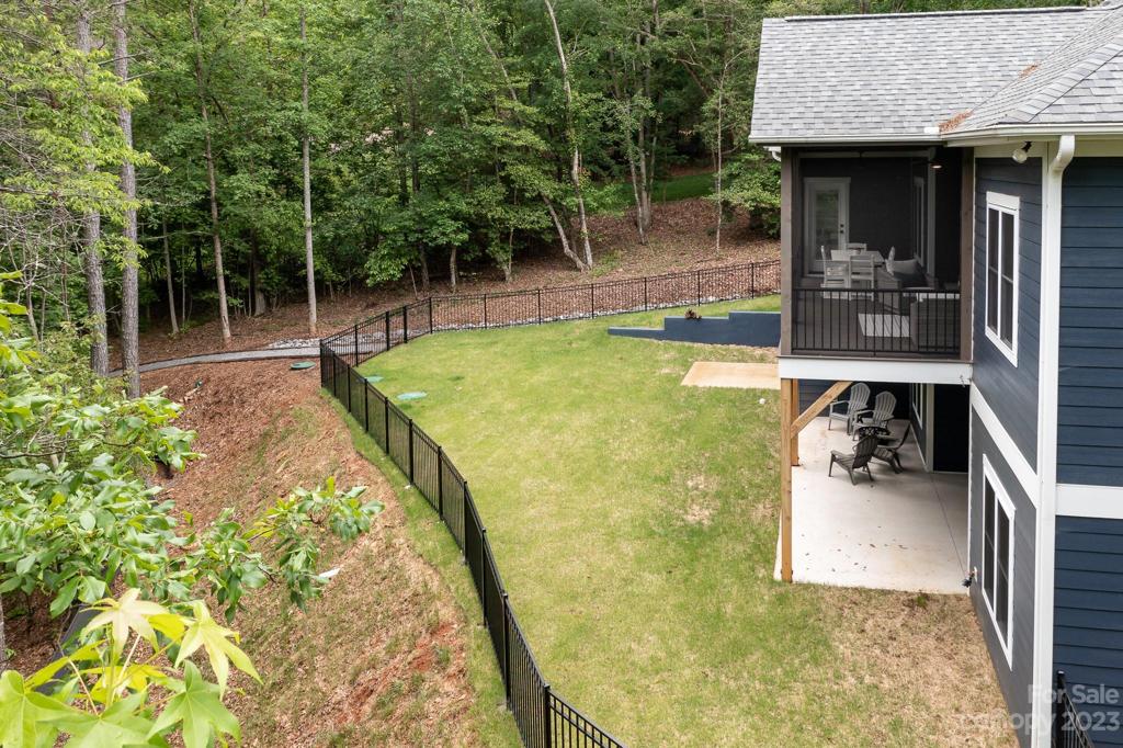 Backyard with fence