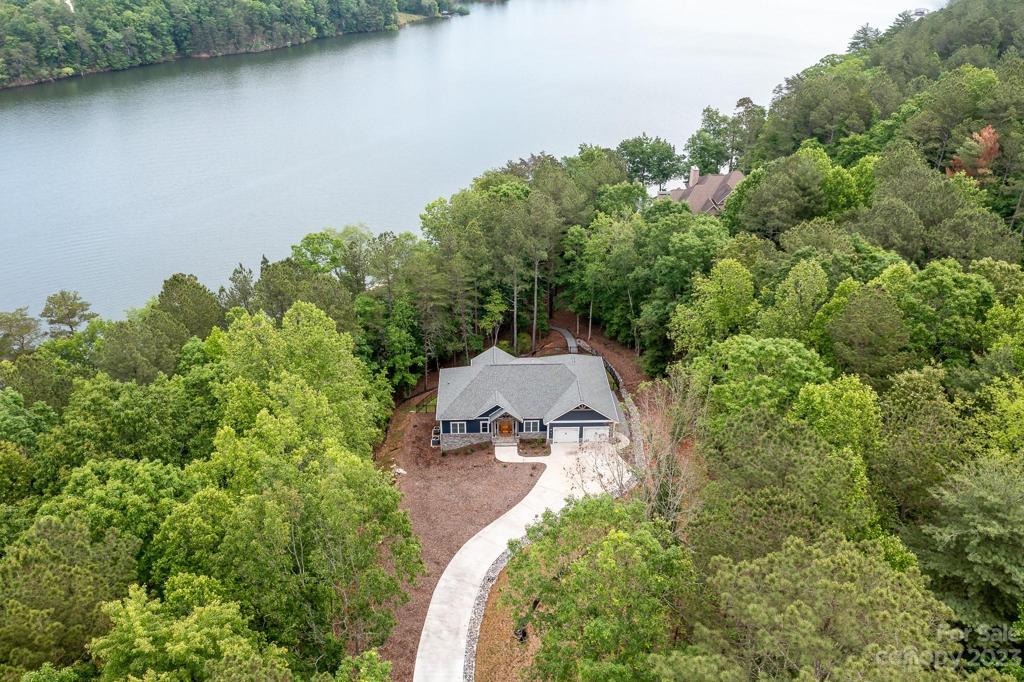 View of home and the lake
