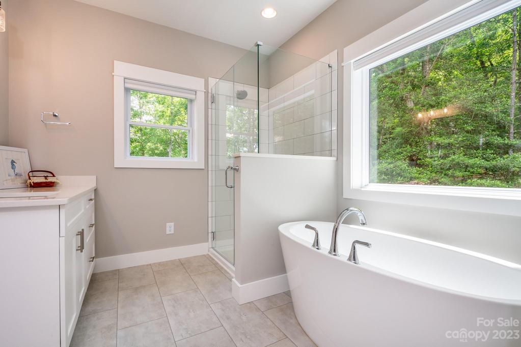 Garden tub and walk in shower