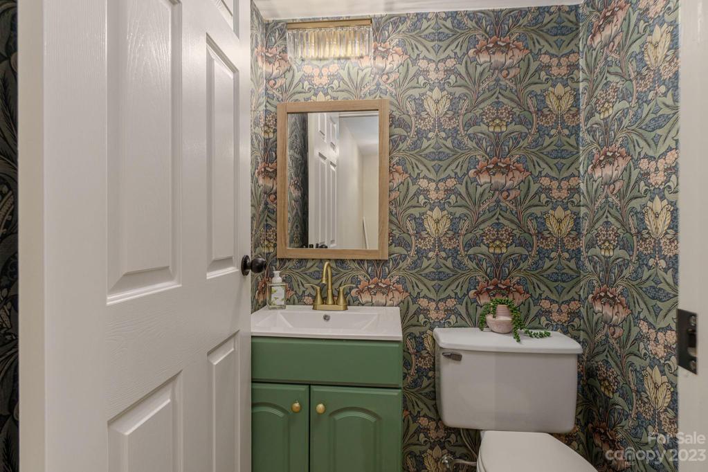 Powder room off kitchen