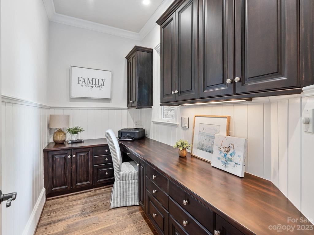 1st Floor back office w/window, located off the drop zone and laundry room area.