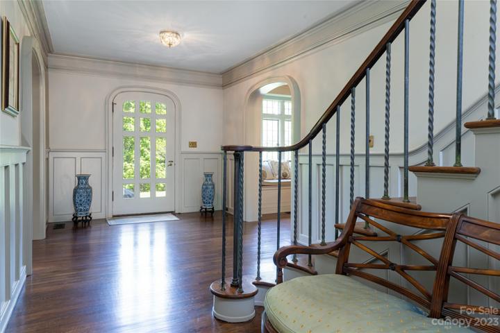 Welcome! All wood floors and all wood work (banisters, moldings, wood wall panels, window trims) have been restored to their original shining glory
