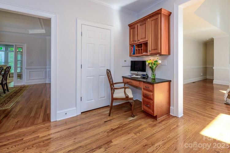 Desk area in kitchen