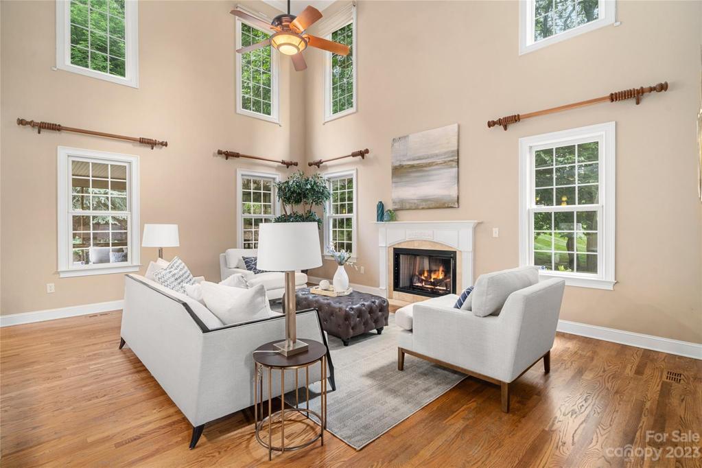 Two story great room