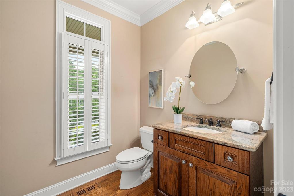 Main level powder room