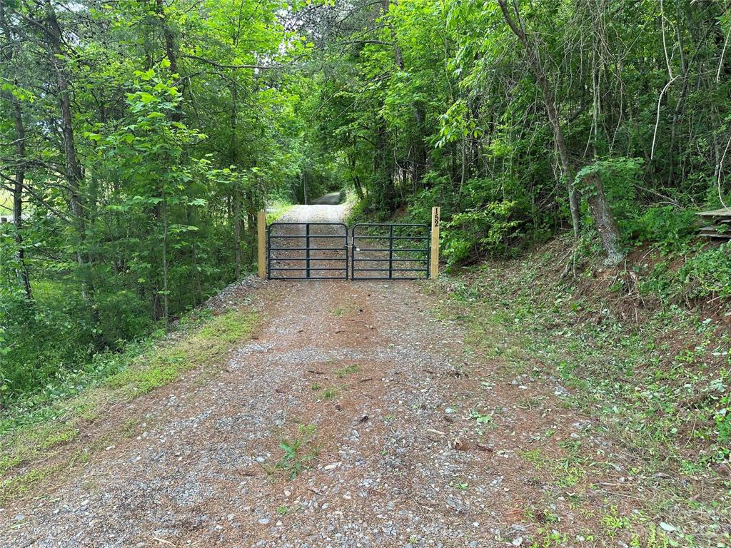 gate at entrance of property.