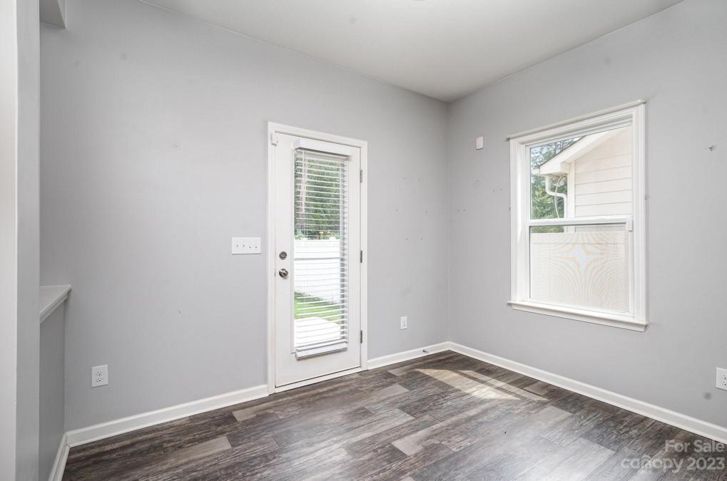 The back door opens to your beautiful private backyard.