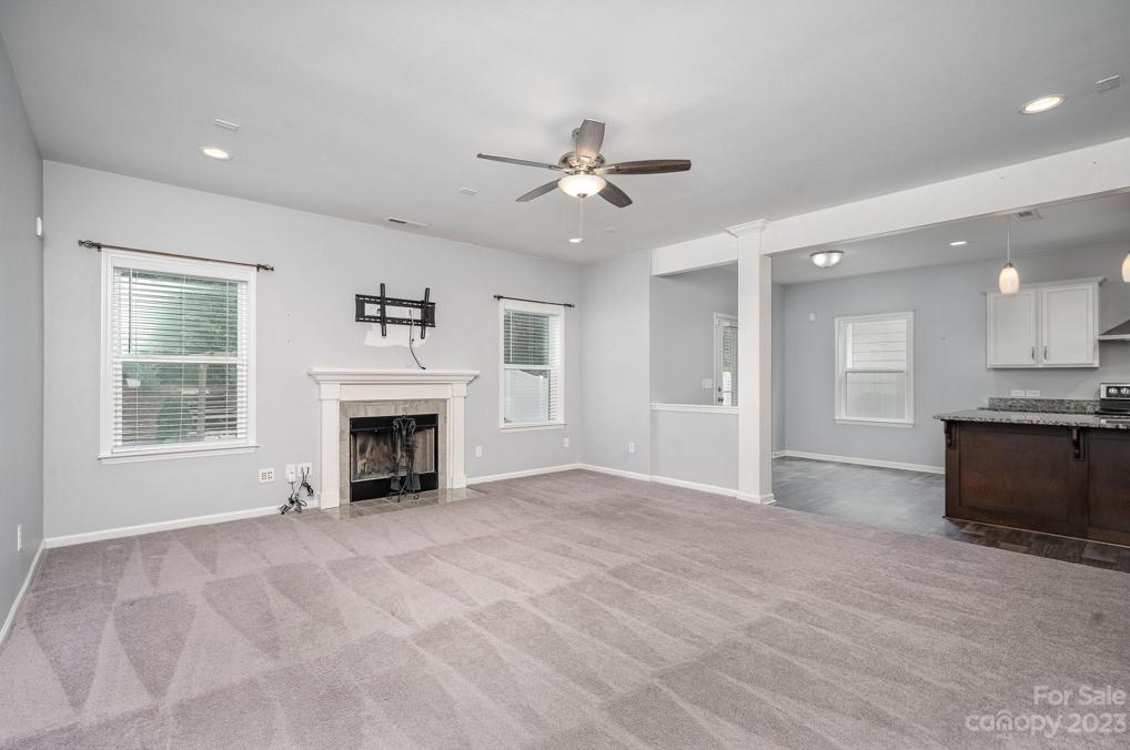 Beautiful open floor plan from the great room to the kitchen area