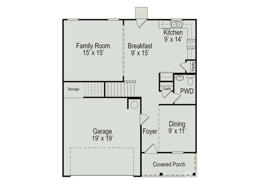 Coleman B - First Floor plan with options
