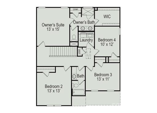 Coleman B - Second Floor plan with options