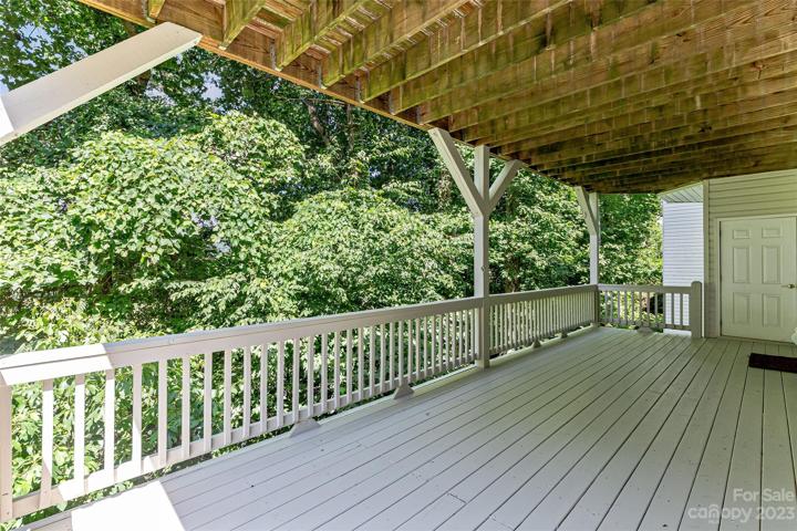 Limb branches for a view from the lower level deck.