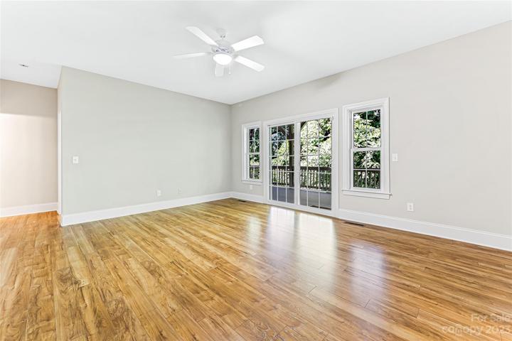 Doors to the lower deck off the family room