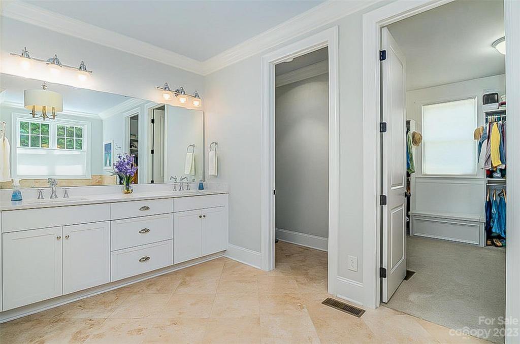 Primary Dual Vanity and oversized closet!