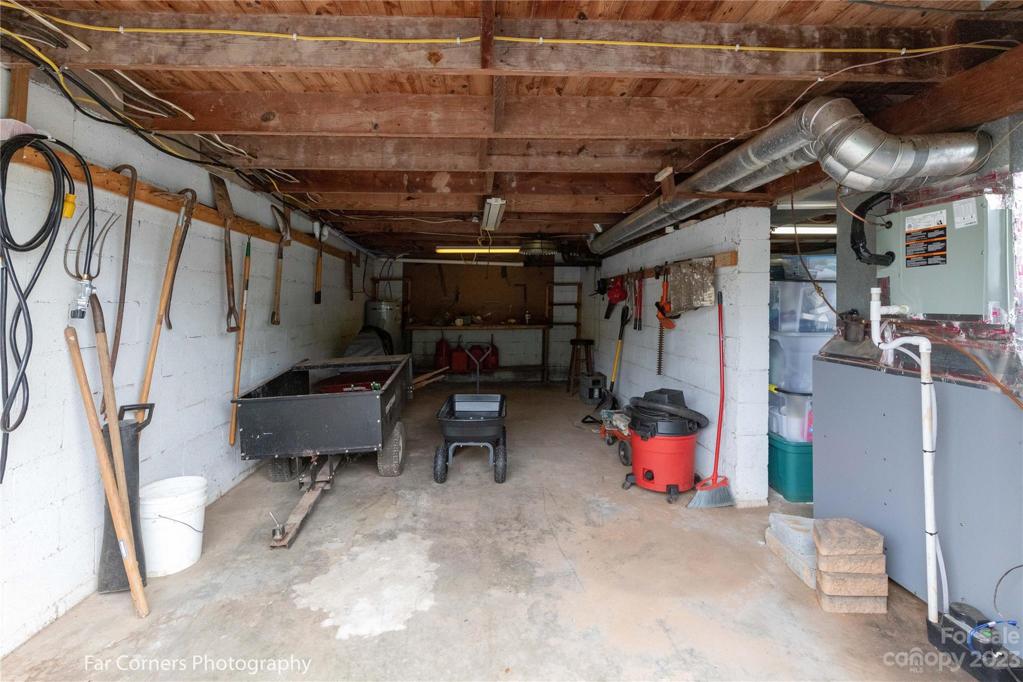 Half of the garage below apartment.