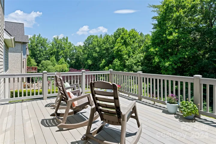 Great outdoor back deck off of the kitchen and great room