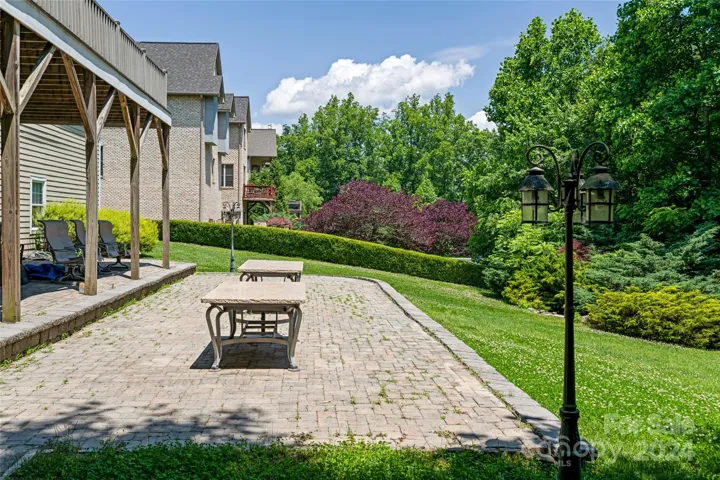 Covered and open patio spaces