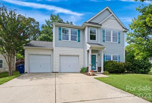 Front of home on a large corner lot.