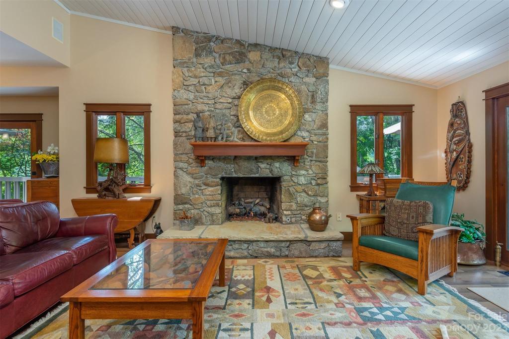 The gas fireplace is vented.