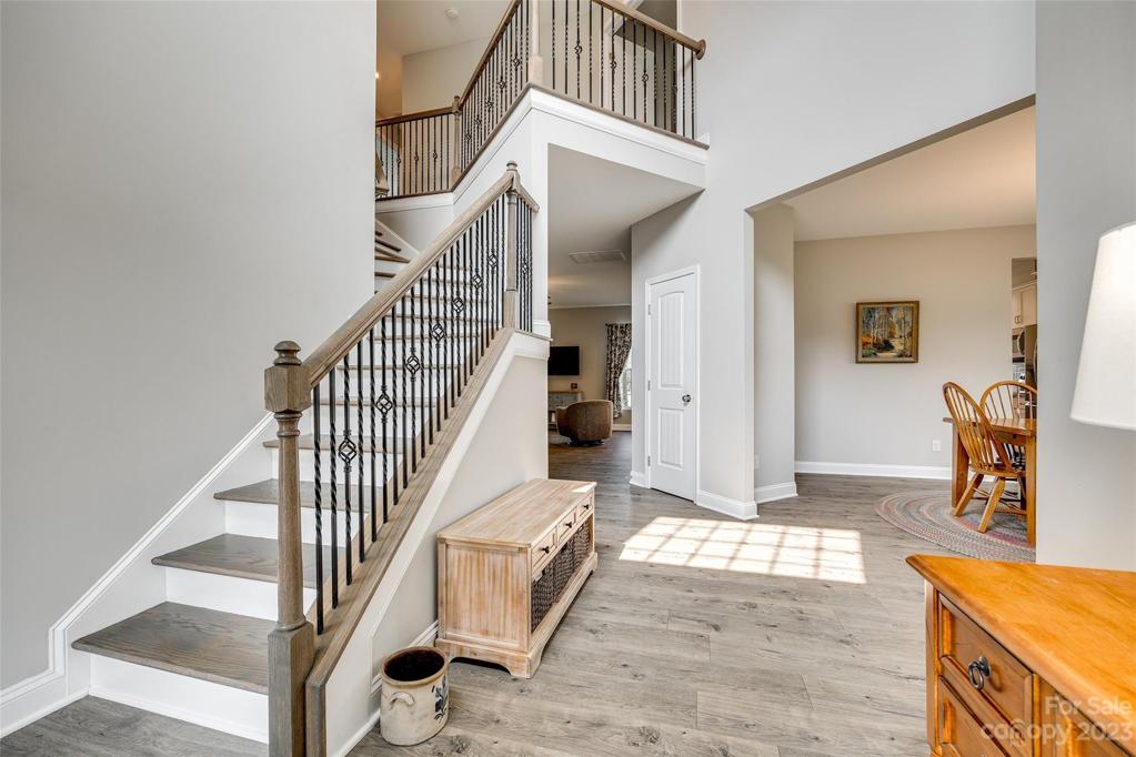 Love the wood treads on the staircase