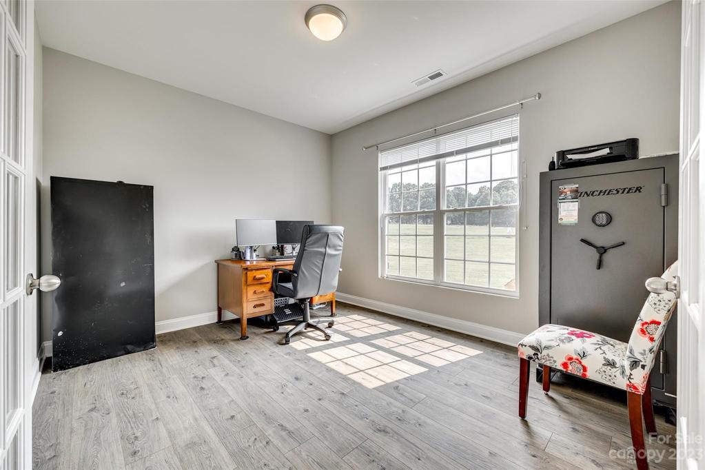 Private office with french doors near front door