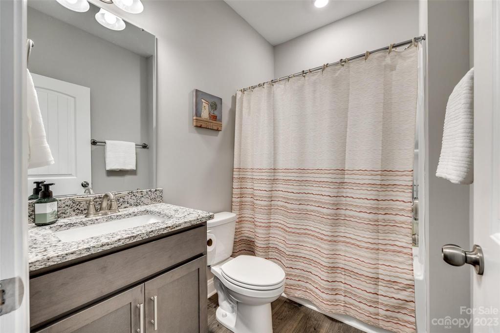 Full bath downstairs- great for guests!