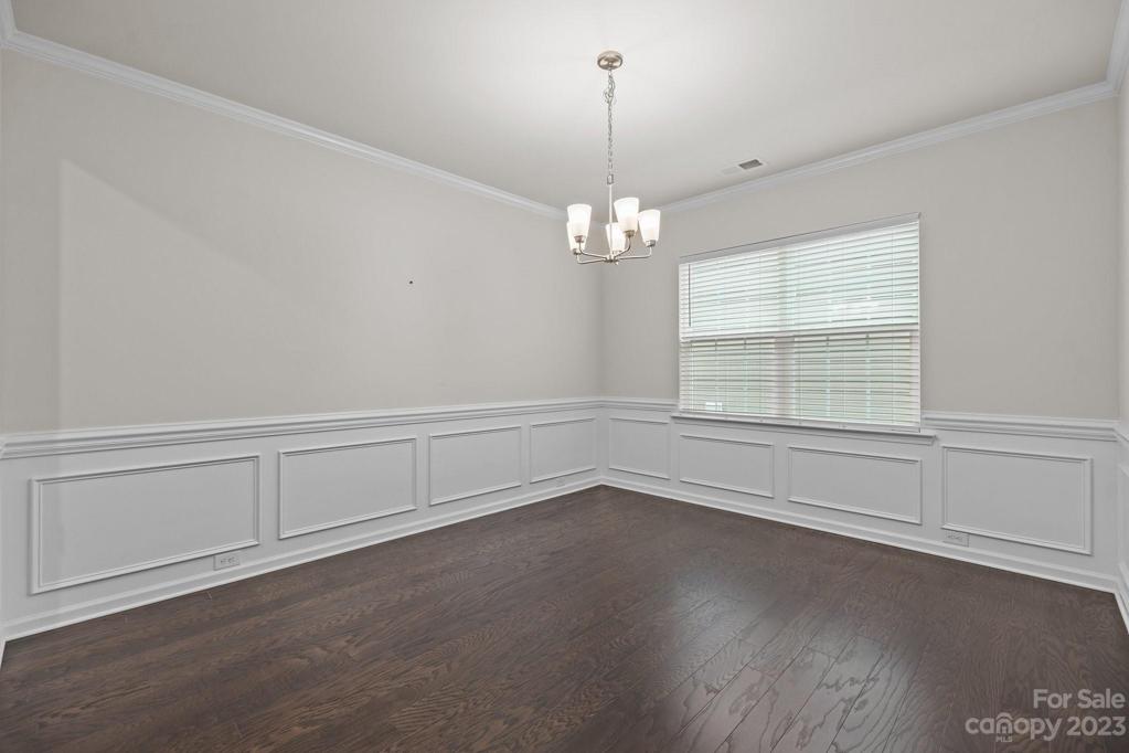 Dining room with wainscoting