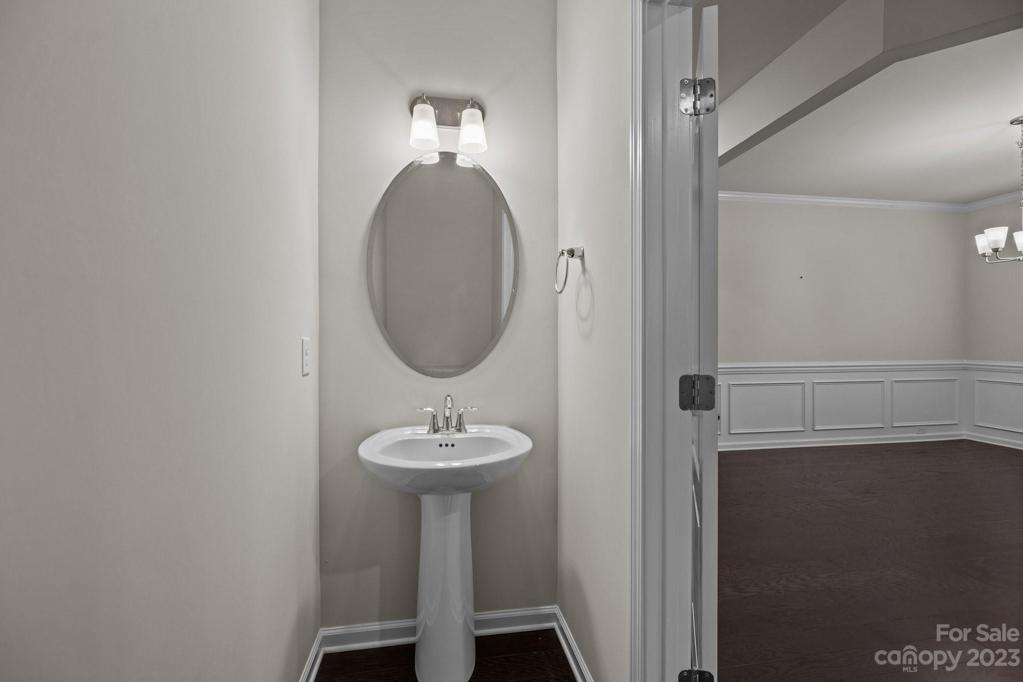 Half bath in the main hallway